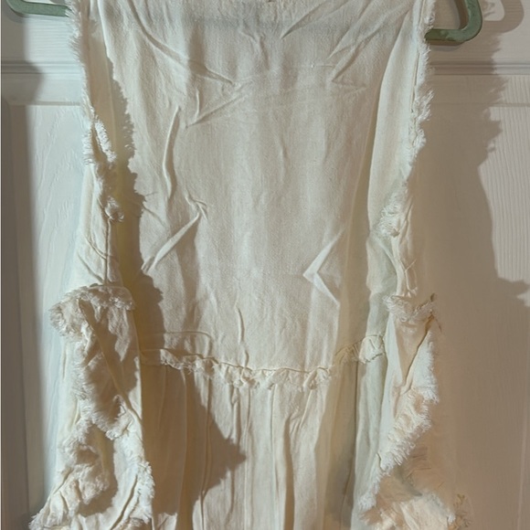 NWT Umgee Sleeveless cream tank size small cotton/linen blend - Picture 4 of 8